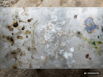 Flecken auf Blech nach Frage: rostet Aluminium?